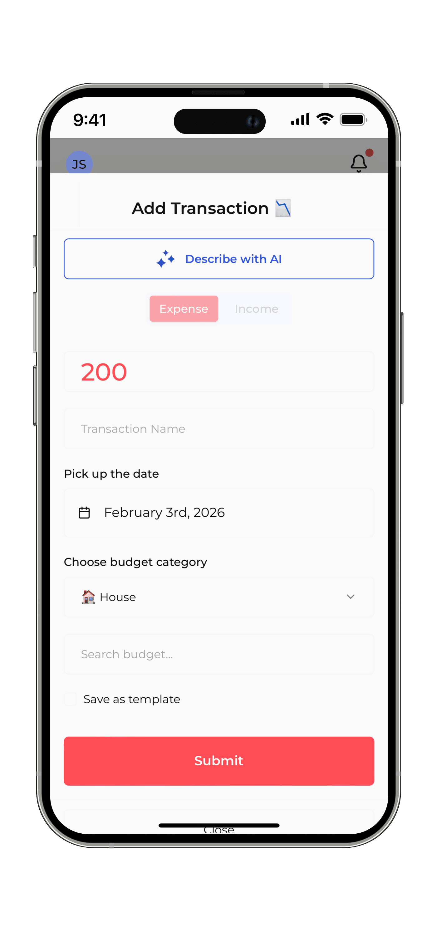 Spendlyアプリのクイック入力プロセスを示すUI